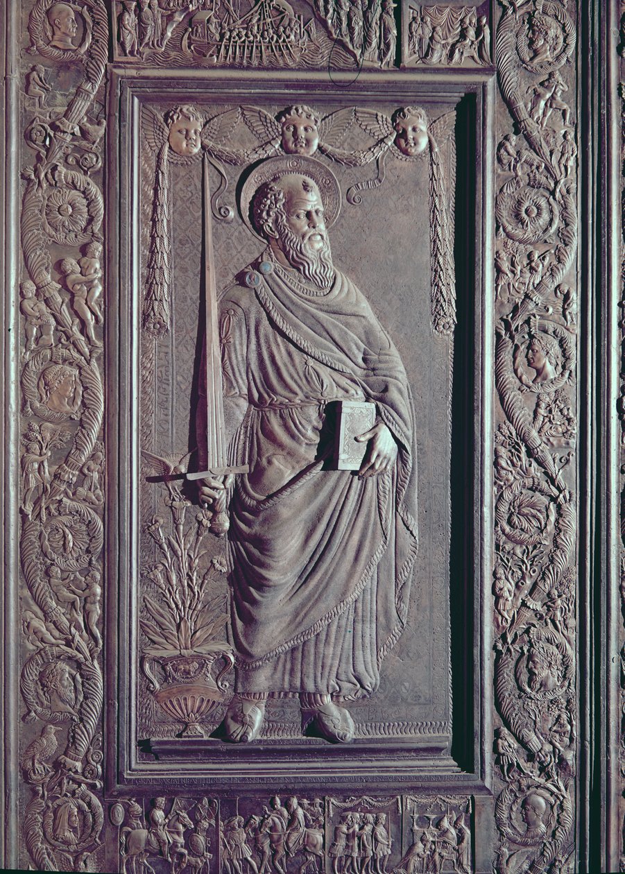 St. Paulus (detail) door Antonio Filarete