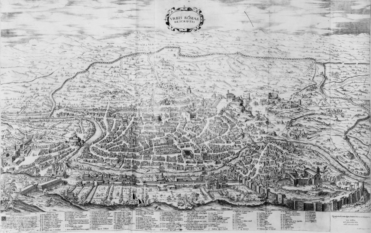 Kaart van Rome, uit 