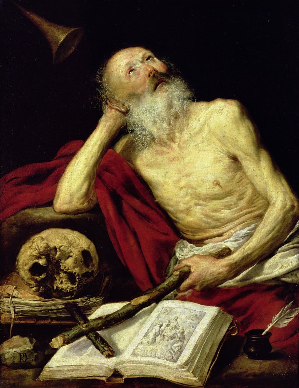 St. Hiëronymus, 1643 door Antonio Pereda y Salgado