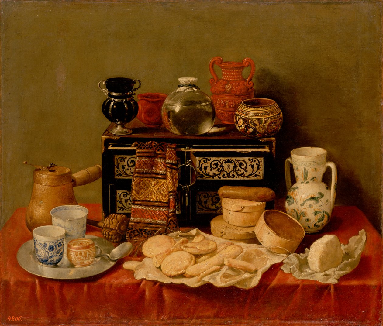 Stilleven met een Ebbenhouten Kist door Antonio de Pereda  