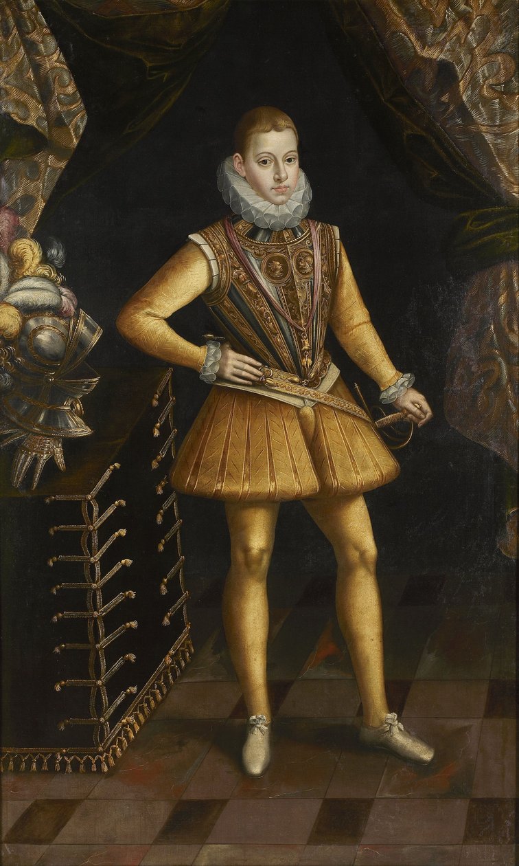 Portret van Filips III van Spanje door Antonio de Succa