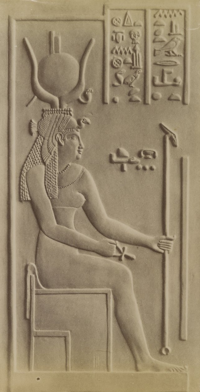 Isis, Tempel in Dendera door Antonio Beato