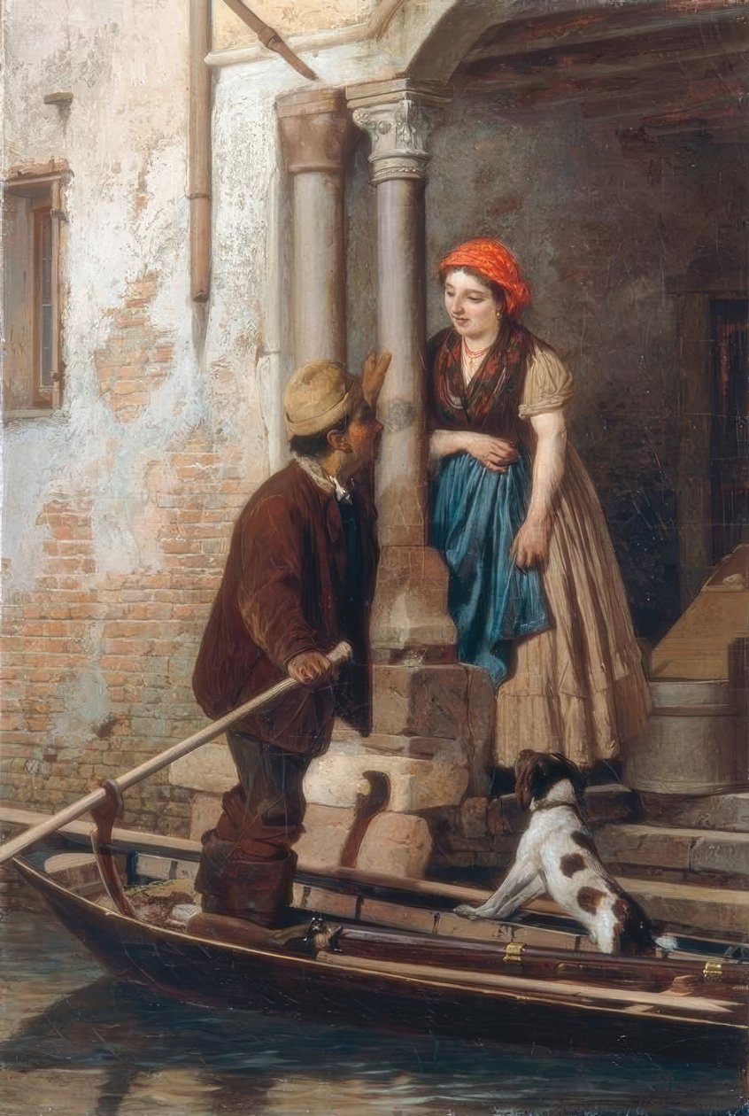 Liefdesverzoek in Venetië door Antonio Ermolao Paoletti