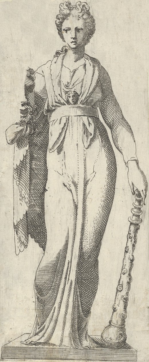 Melpomene, van de Mattei sarcofaag, Rome, 1540-45 door Antonio Fantuzzi
