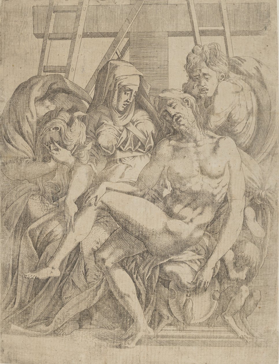 Pieta, 1540-45 door Antonio Fantuzzi