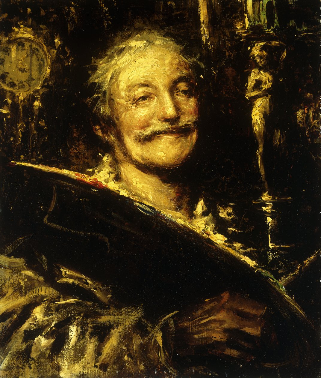 Een Zelfportret door Antonio Mancini