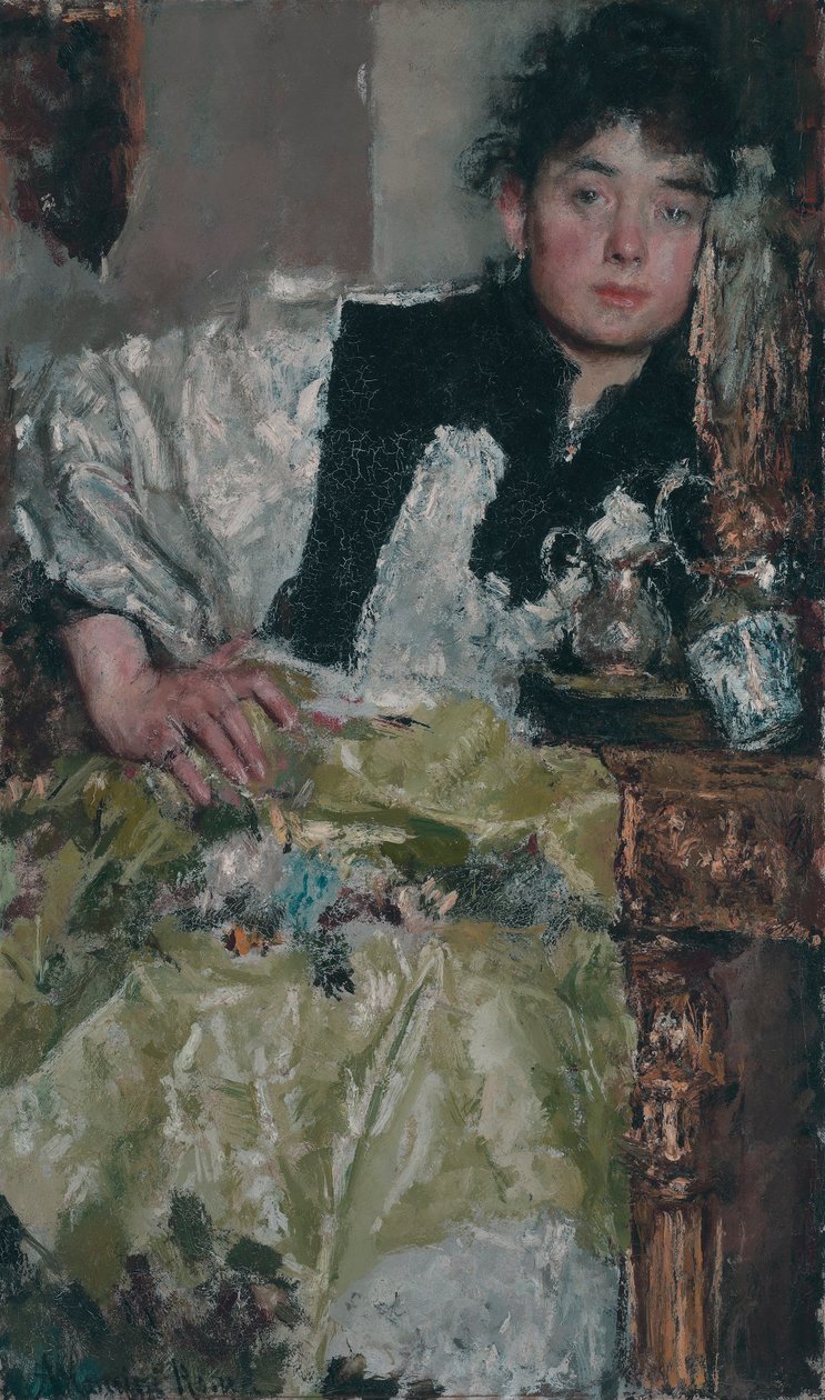 Dutch: In gedachten verzonken Lost in Thought door Antonio Mancini