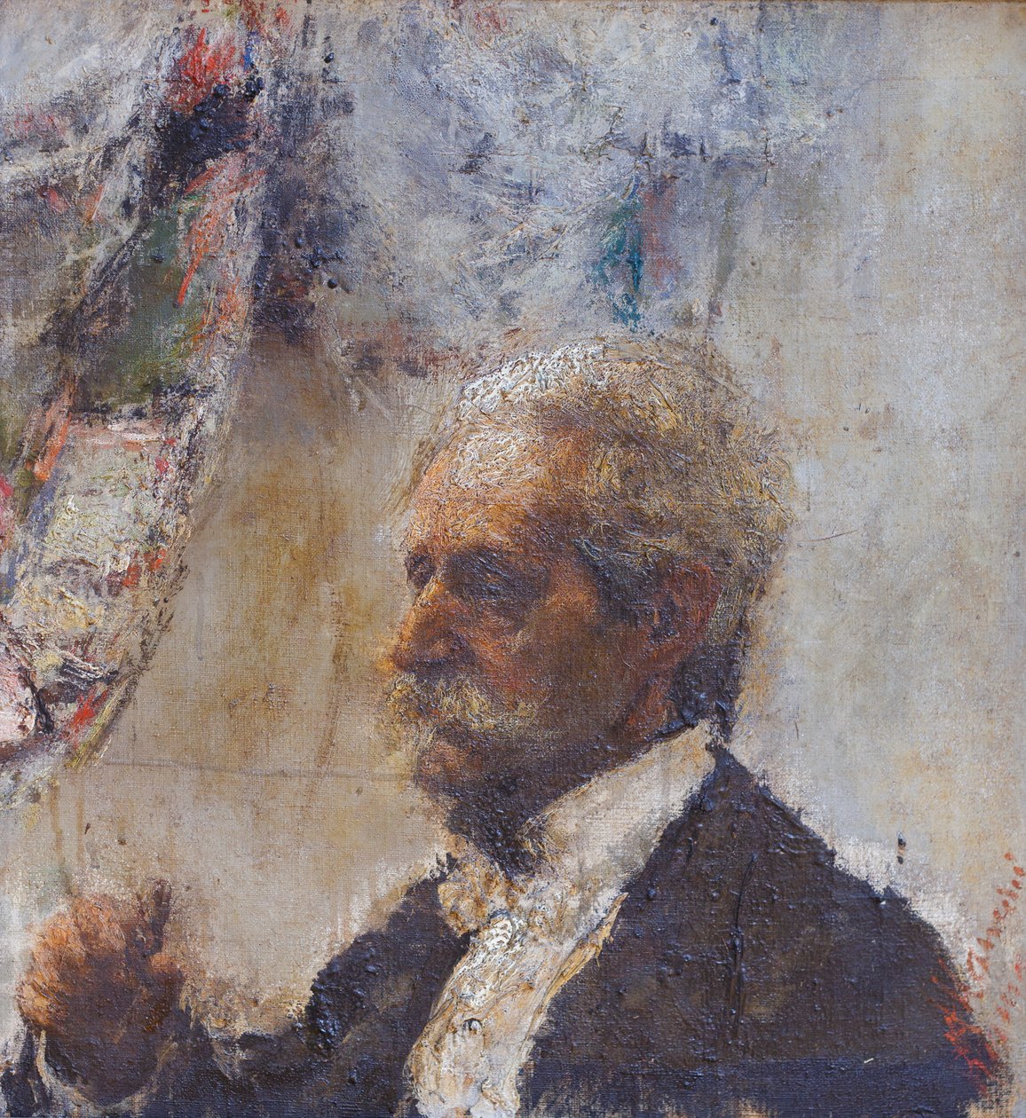 Portret van de vader van de kunstenaar door Antonio Mancini