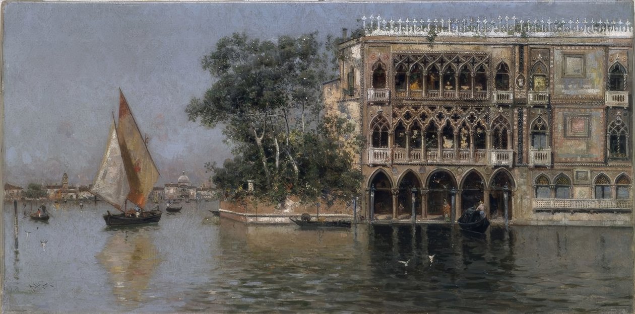 Uitzicht op Venetië door Antonio Maria de Reyna Manescau