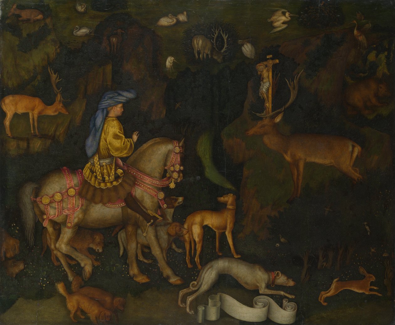 Het visioen van Sint Eustachius door Antonio Pisanello