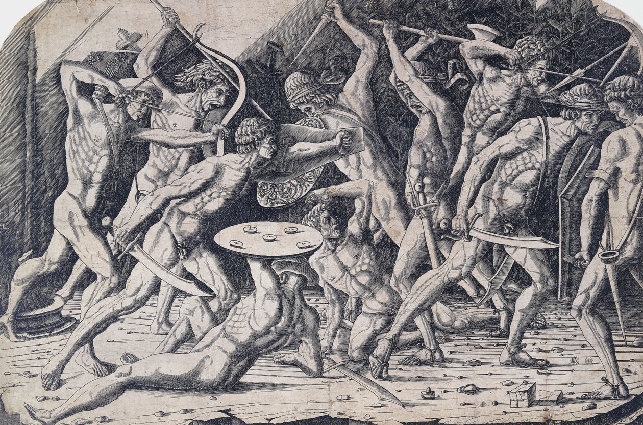 Hercules en de reuzen, ca. 1475-80 door Antonio Pollaiuolo