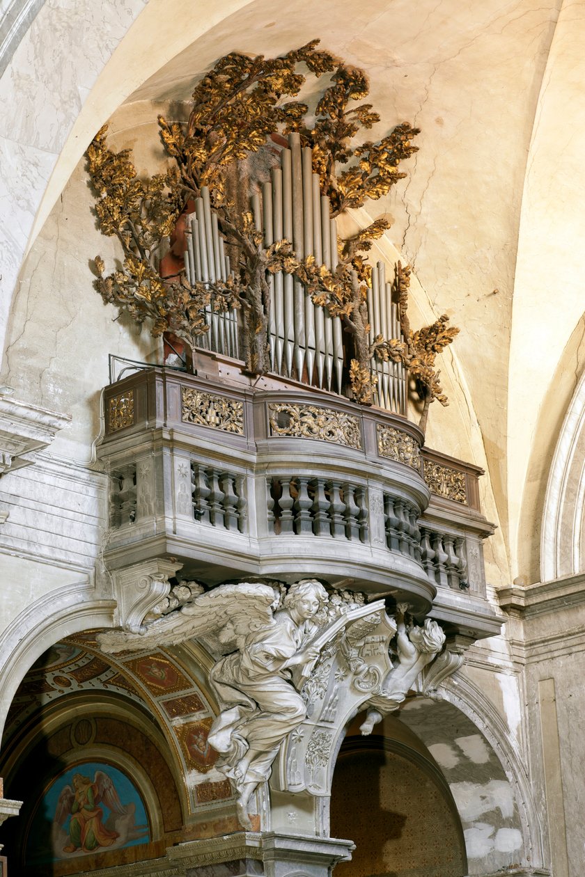 Testa-orgel met marmeren sculptuur door Antonio Raggi