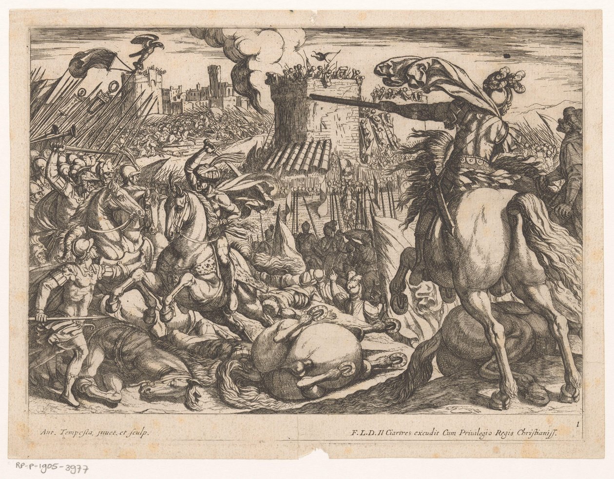 Ruitergevecht door Antonio Tempesta