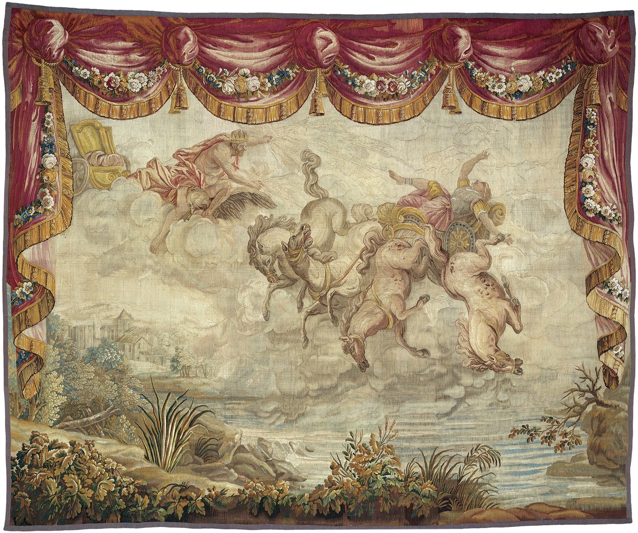 De val van Phaëton door Antonio Tempesta