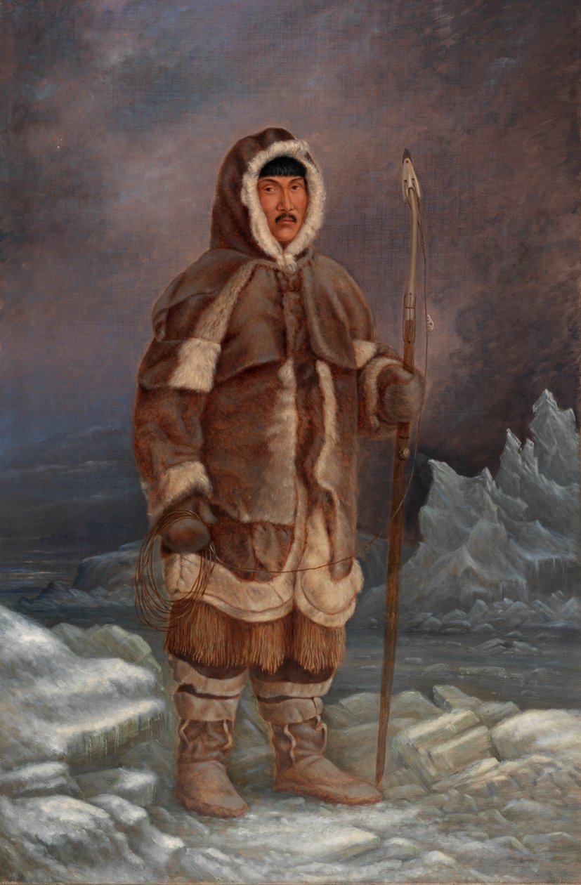 Eskimo man, ca. 1893 door Antonio Zeno Shindler