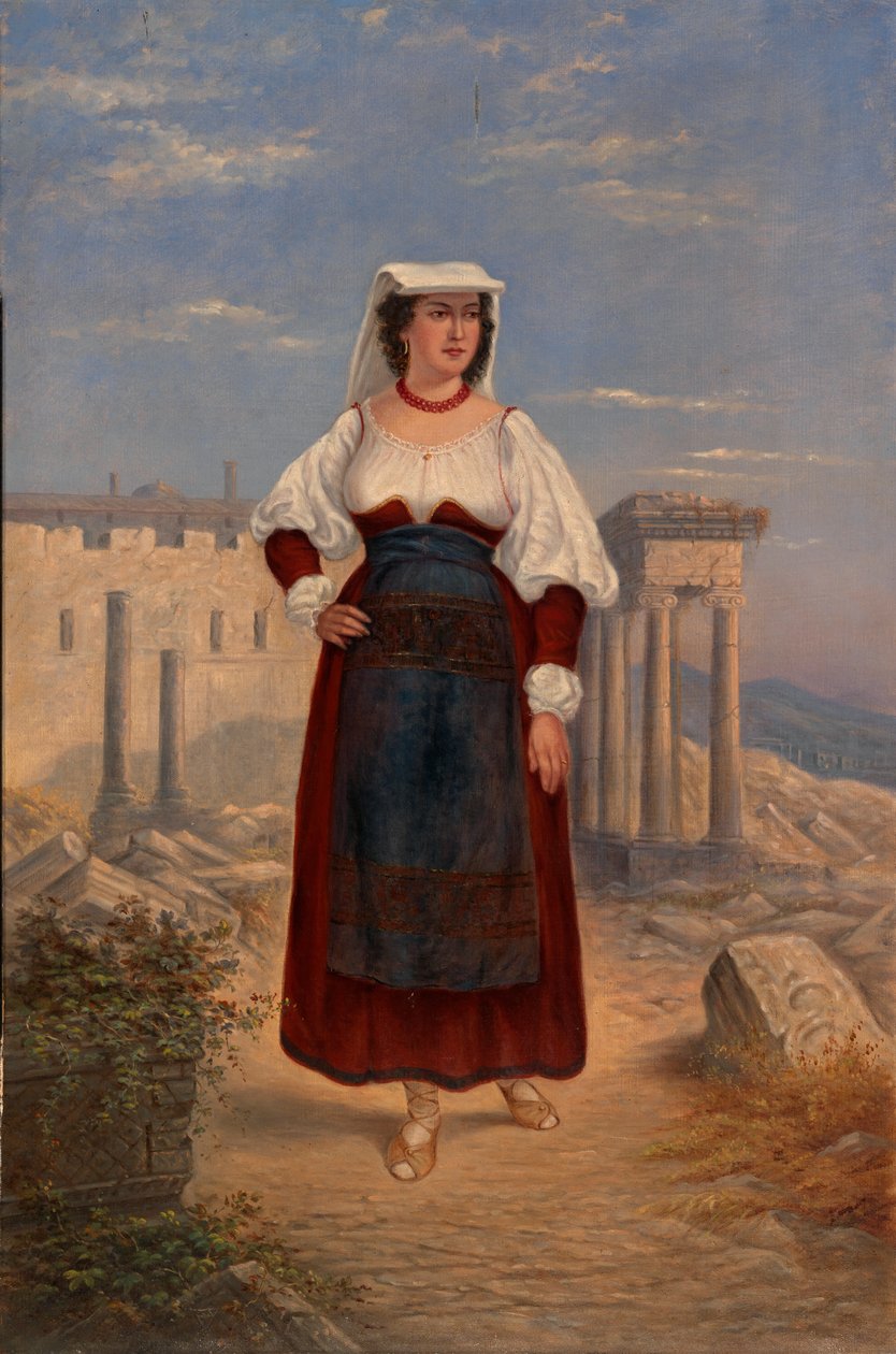 Italiaanse vrouw, ca. 1890-1899 door Antonio Zeno Shindler