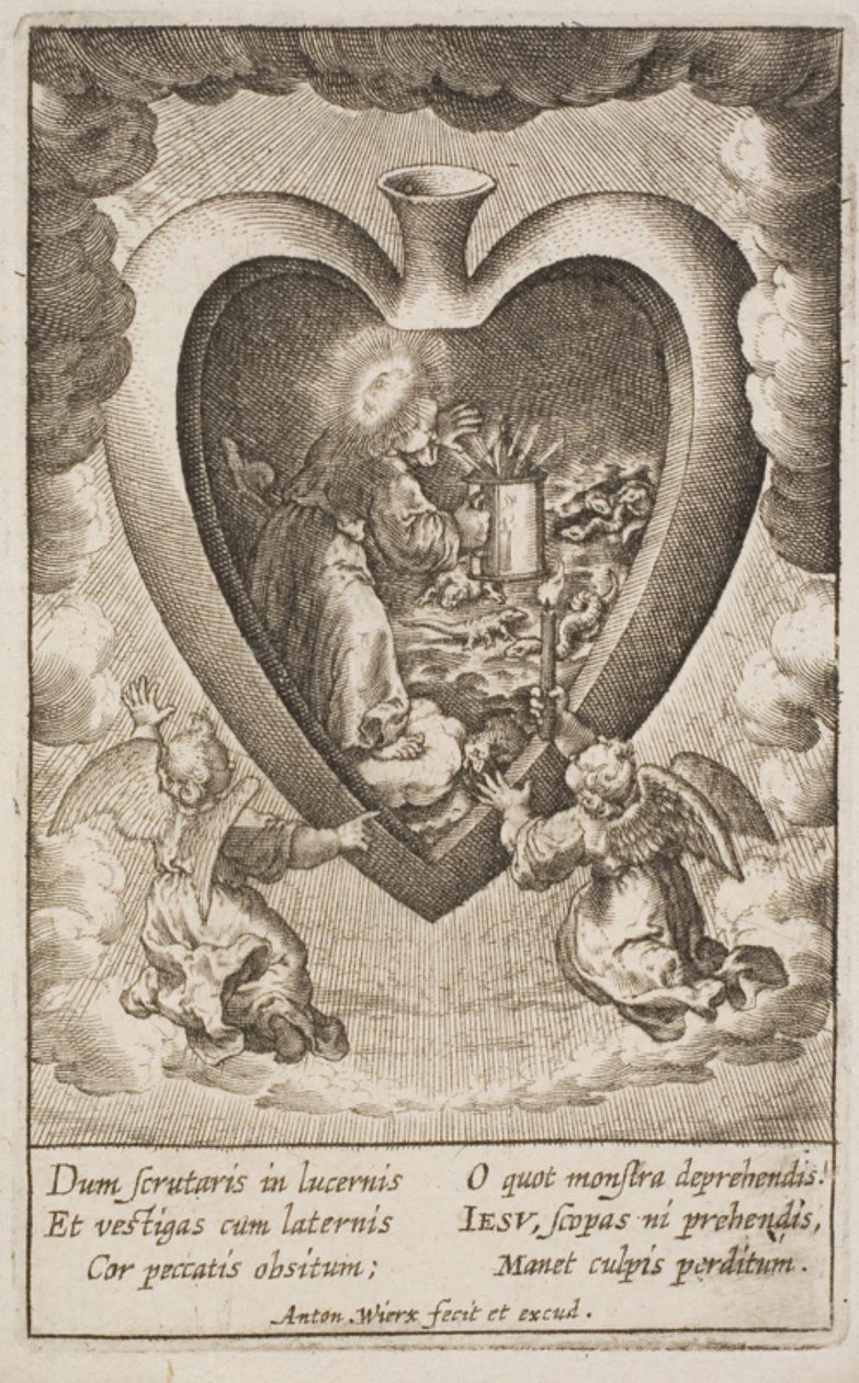 Cor Jesu amanti sacrum door Antonius Wierix