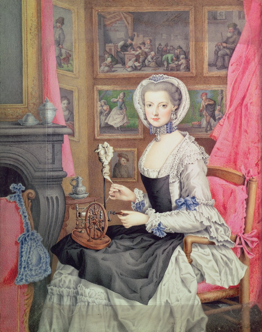 Zelfportret, 1776 door Archduchess of Austria Maria Christine