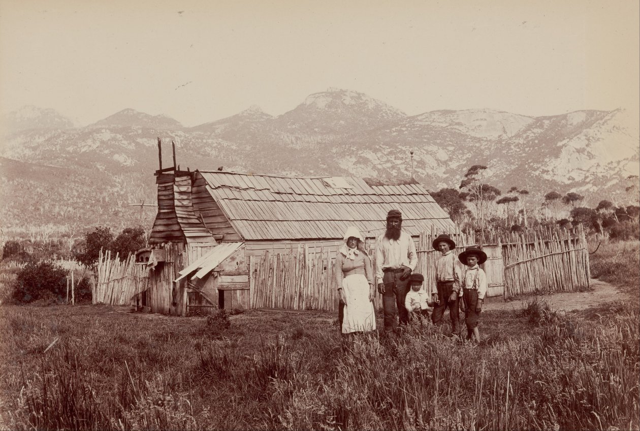 Eilandbewoners Huis, Flinders Island door Archibald James Campbell