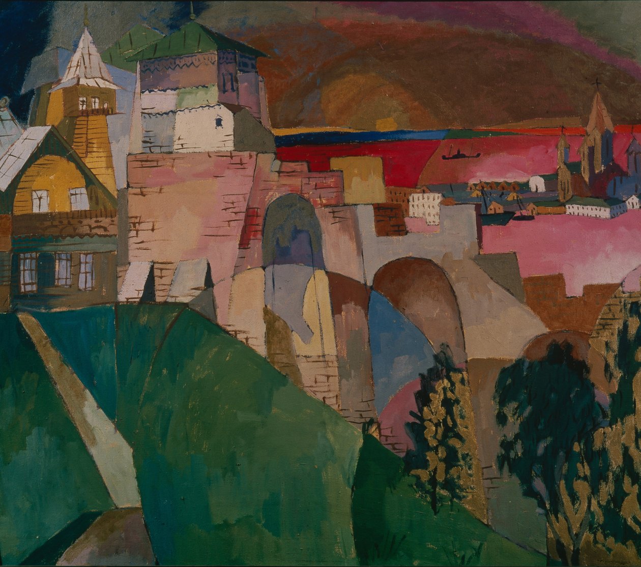 Nizjni Novgorod, 1915 door Aristarkh Vasilievic Lentulov