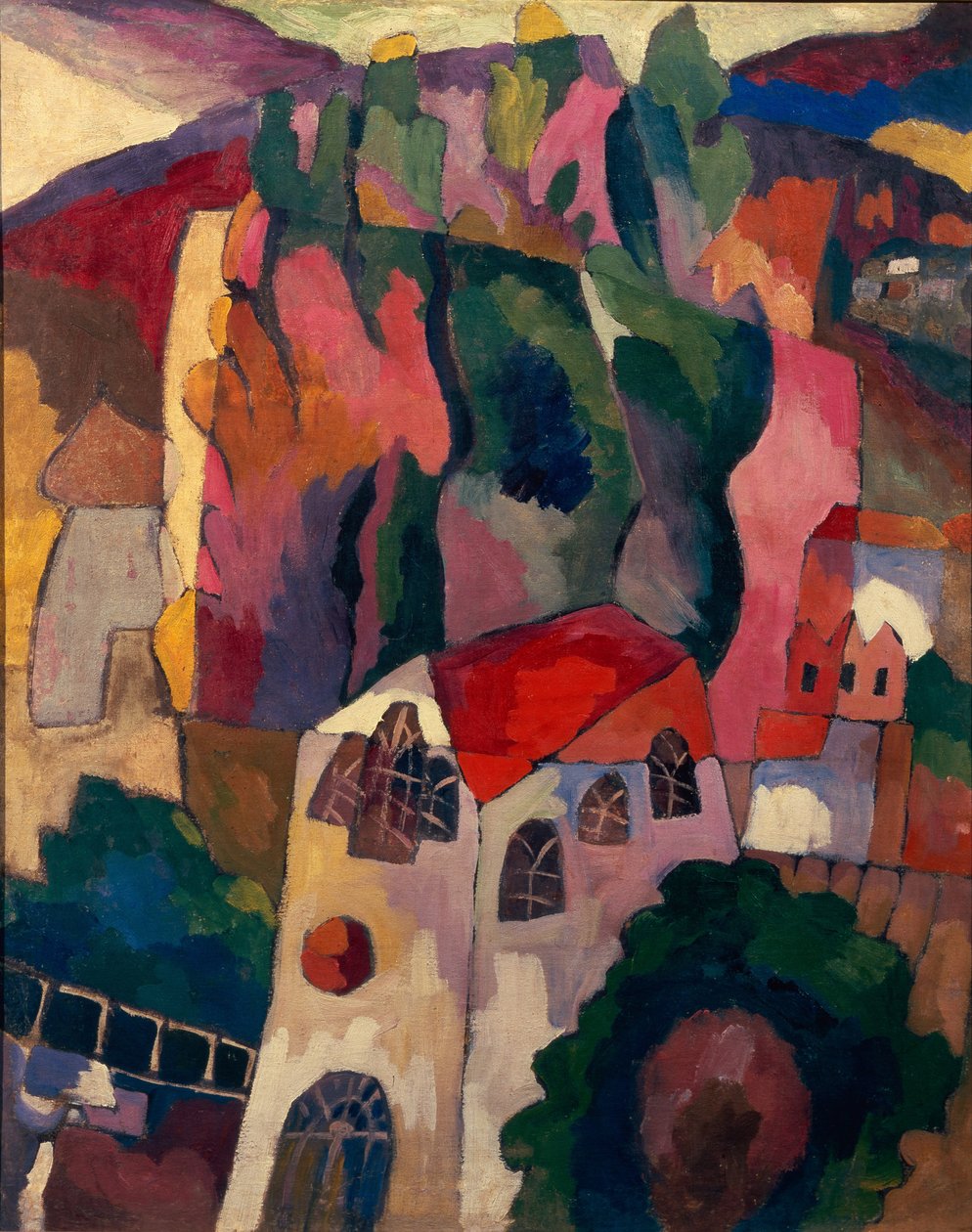 Populieren, 1916 door Aristarkh Vasilievic Lentulov