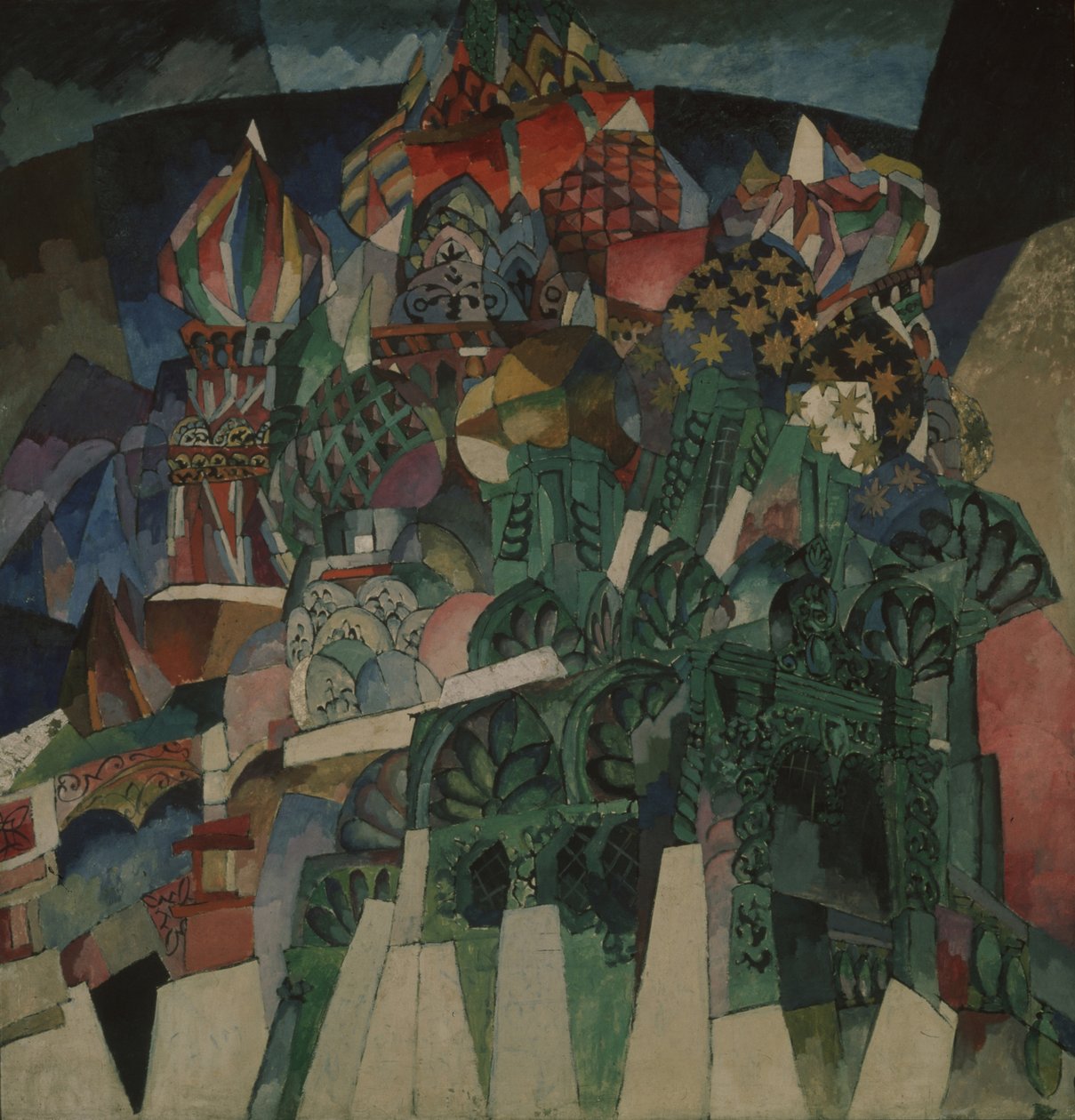 De Basiliek Kathedraal, 1913 door Aristarkh Vasilievic Lentulov