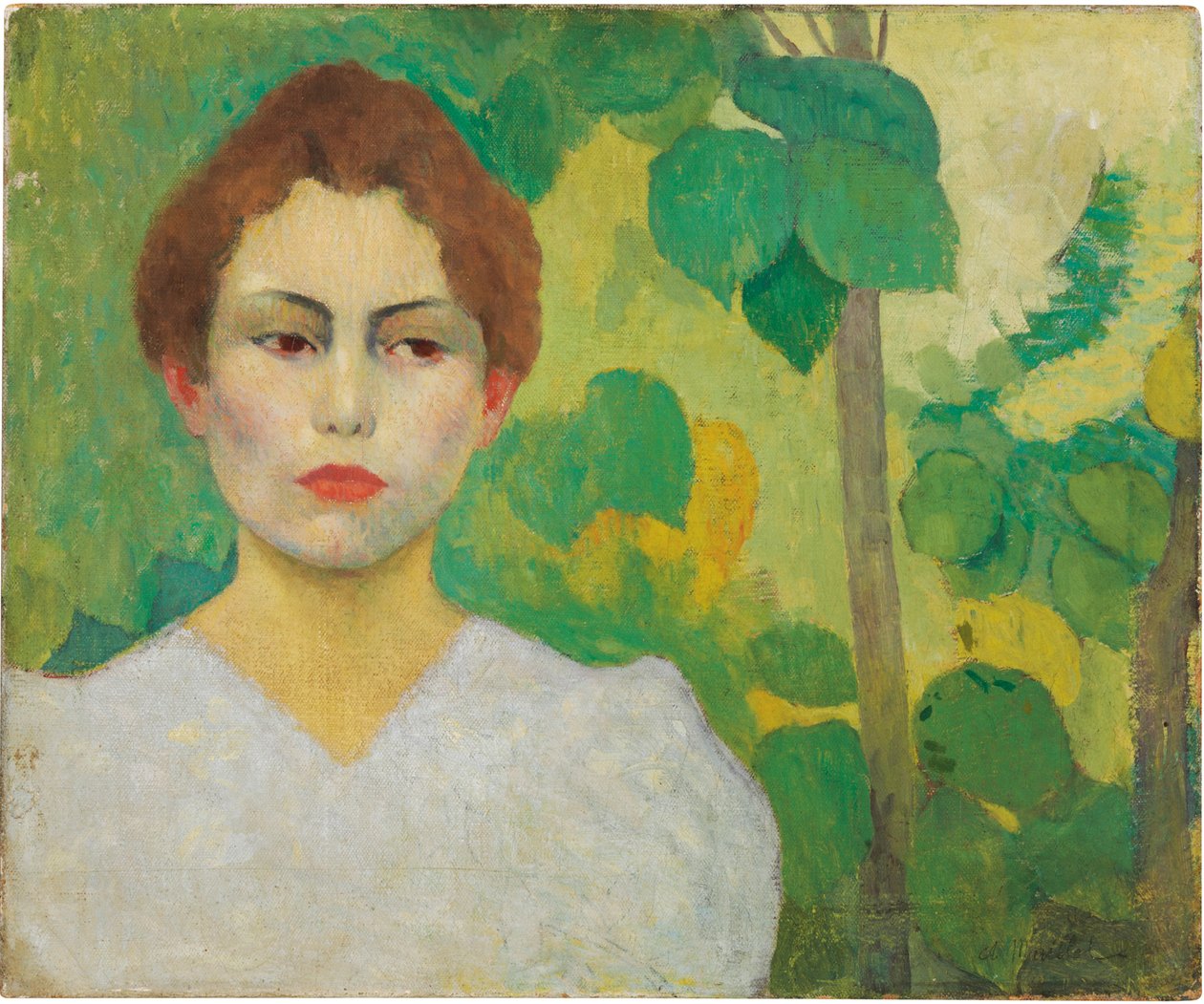 Vrouw in het wit door Aristide Maillol