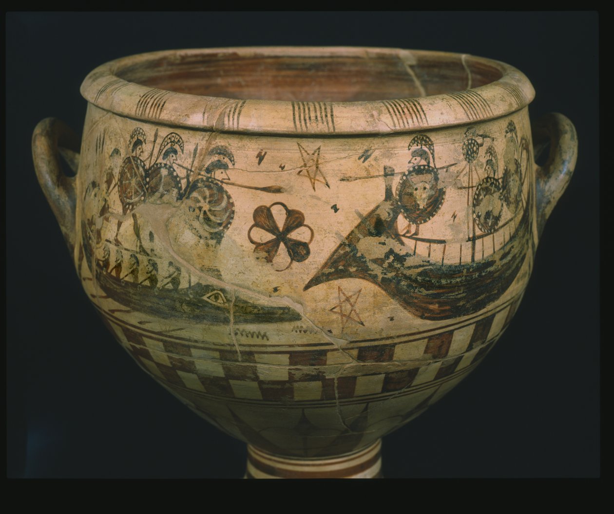 Krater met Odysseus die Polyphemus verblindt door Aristonothos