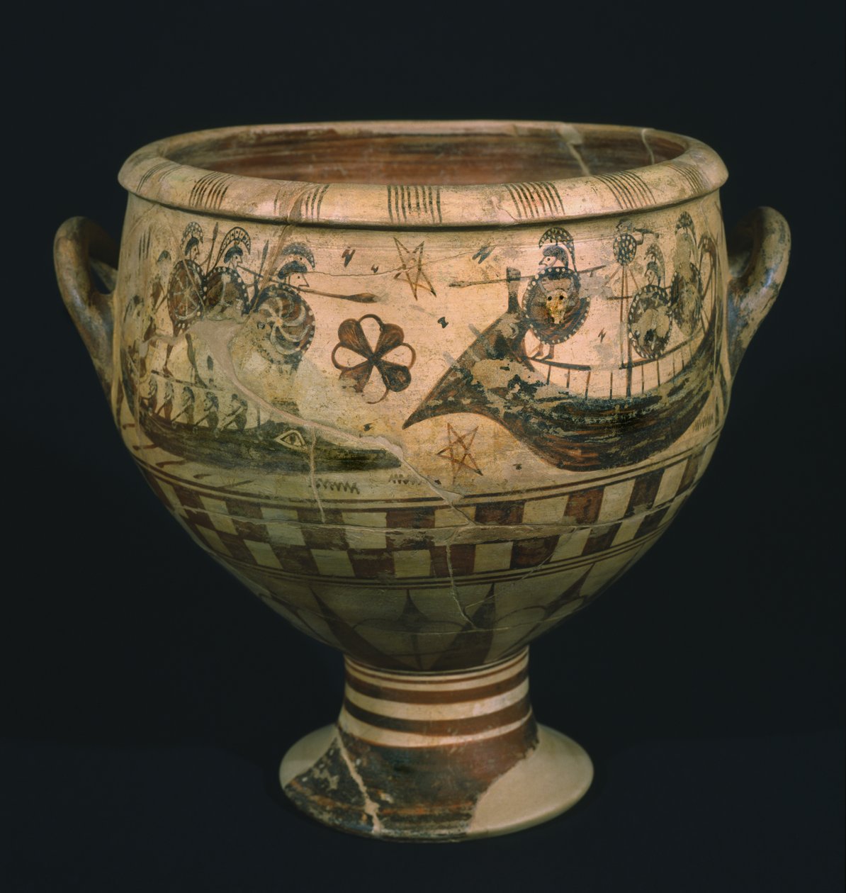 Krater met Odysseus die Polyphemus verblindt door Aristonothos