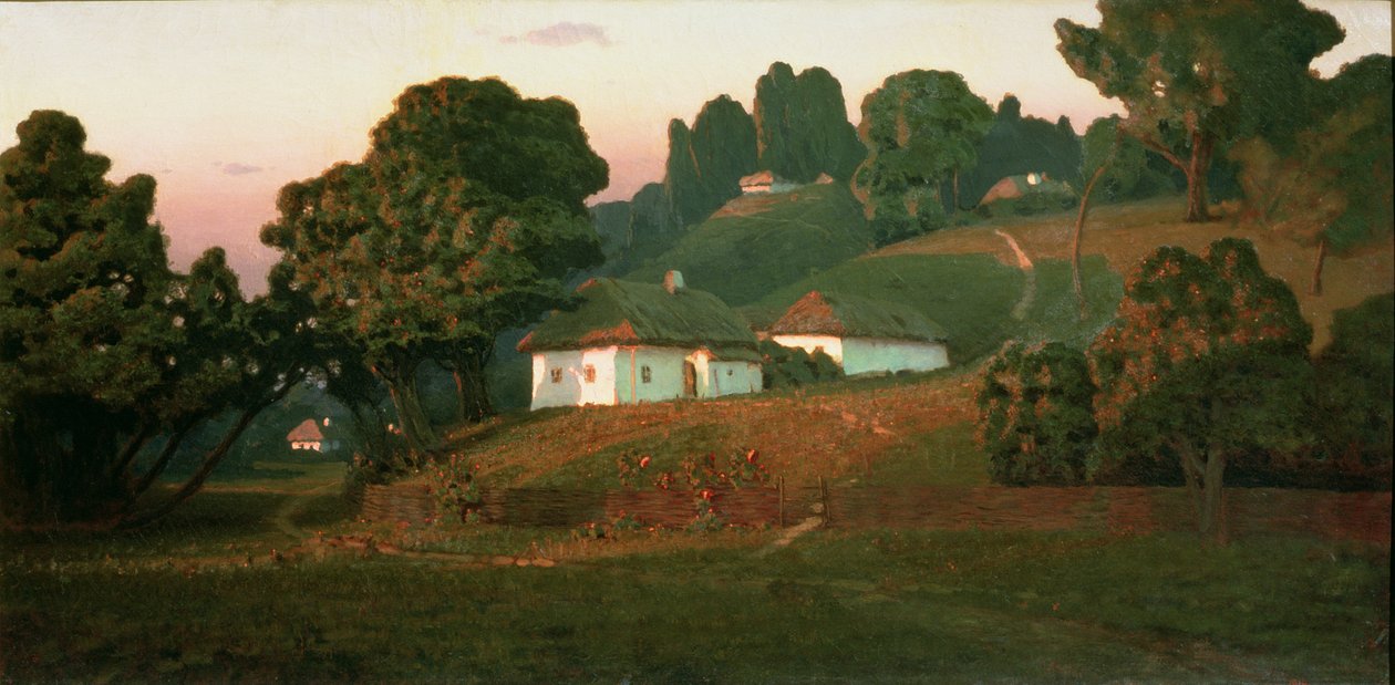 Avond in Oekraïne, 1878 door Arkip Ivanovic Kuindzi