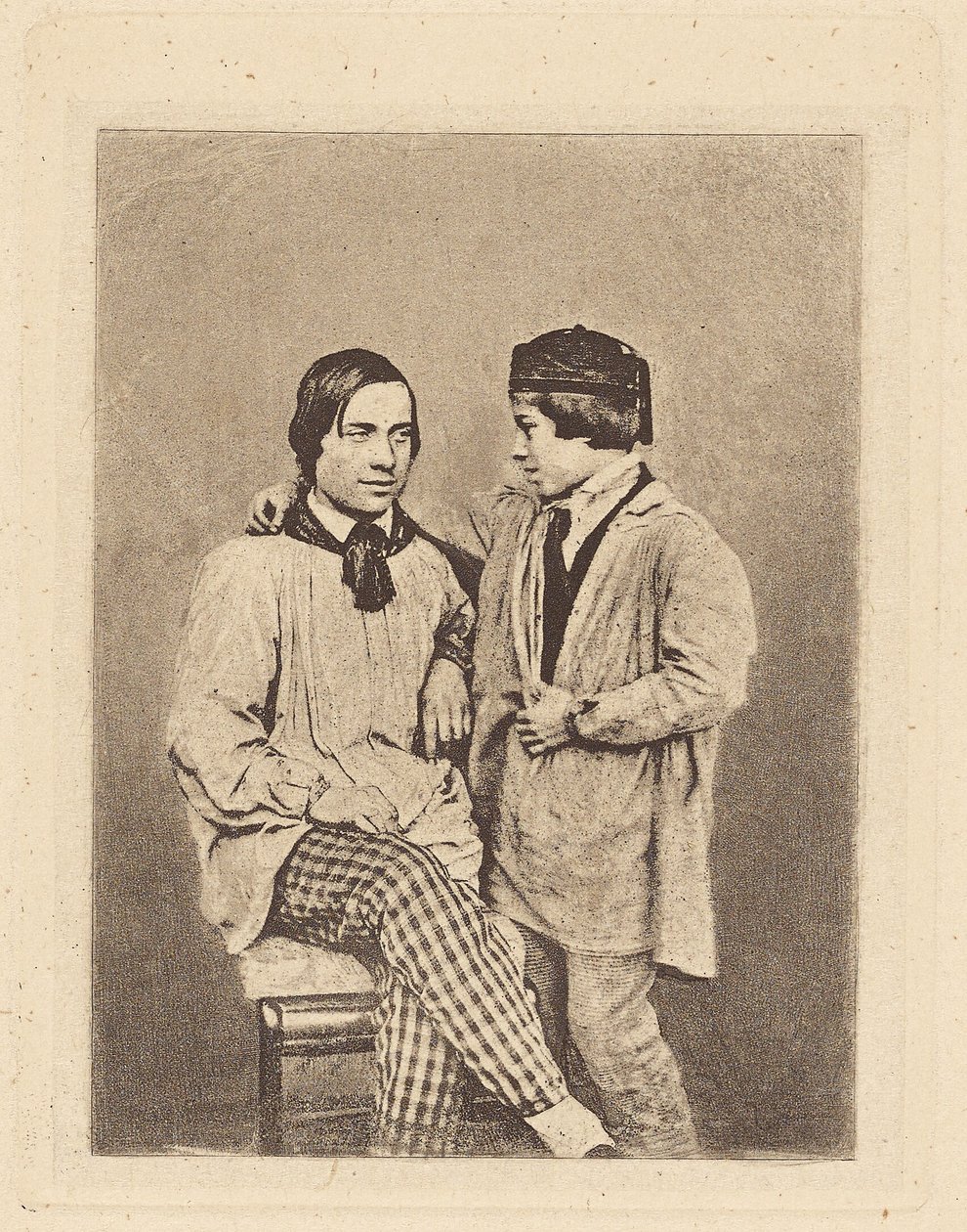 [Man en jongen] door Armand Hippolyte Louis Fizeau