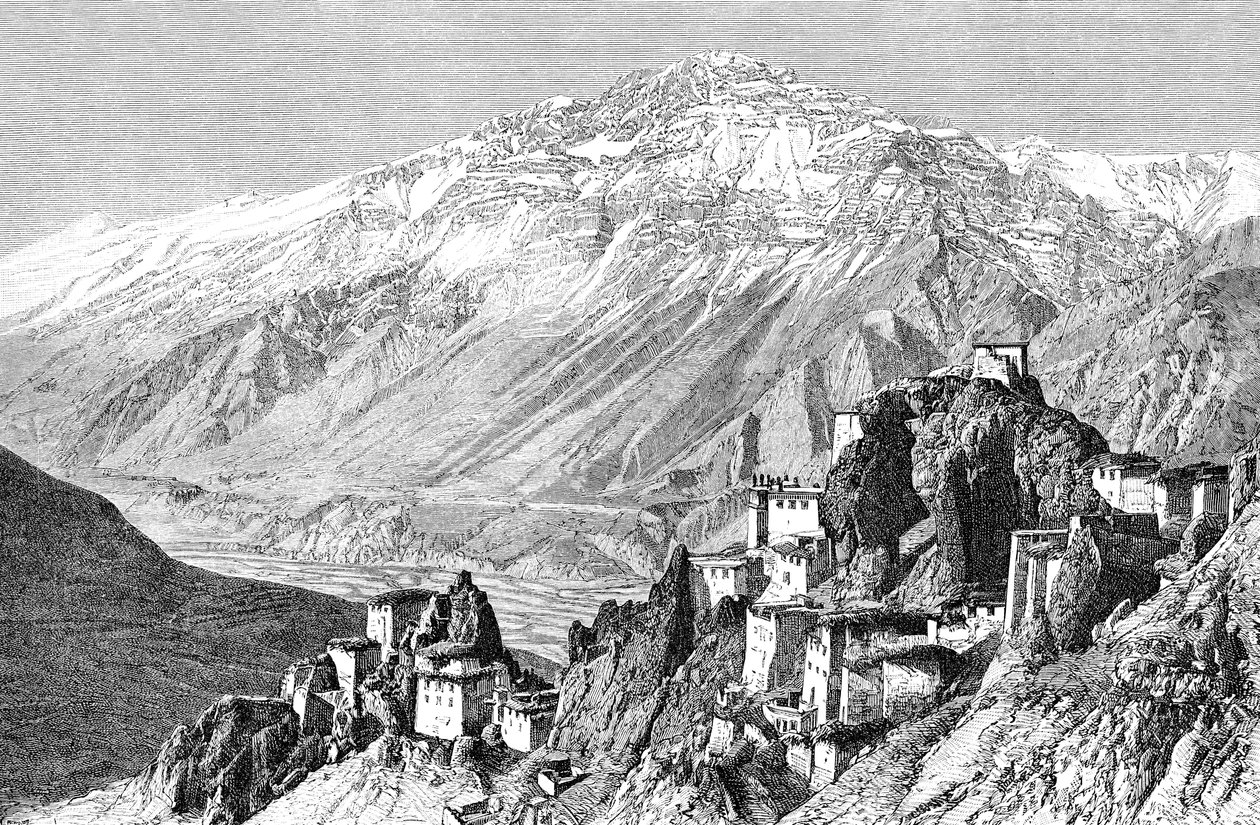 Dankar, Lahul en Spiti, India, 1895 door Armand Kohl
