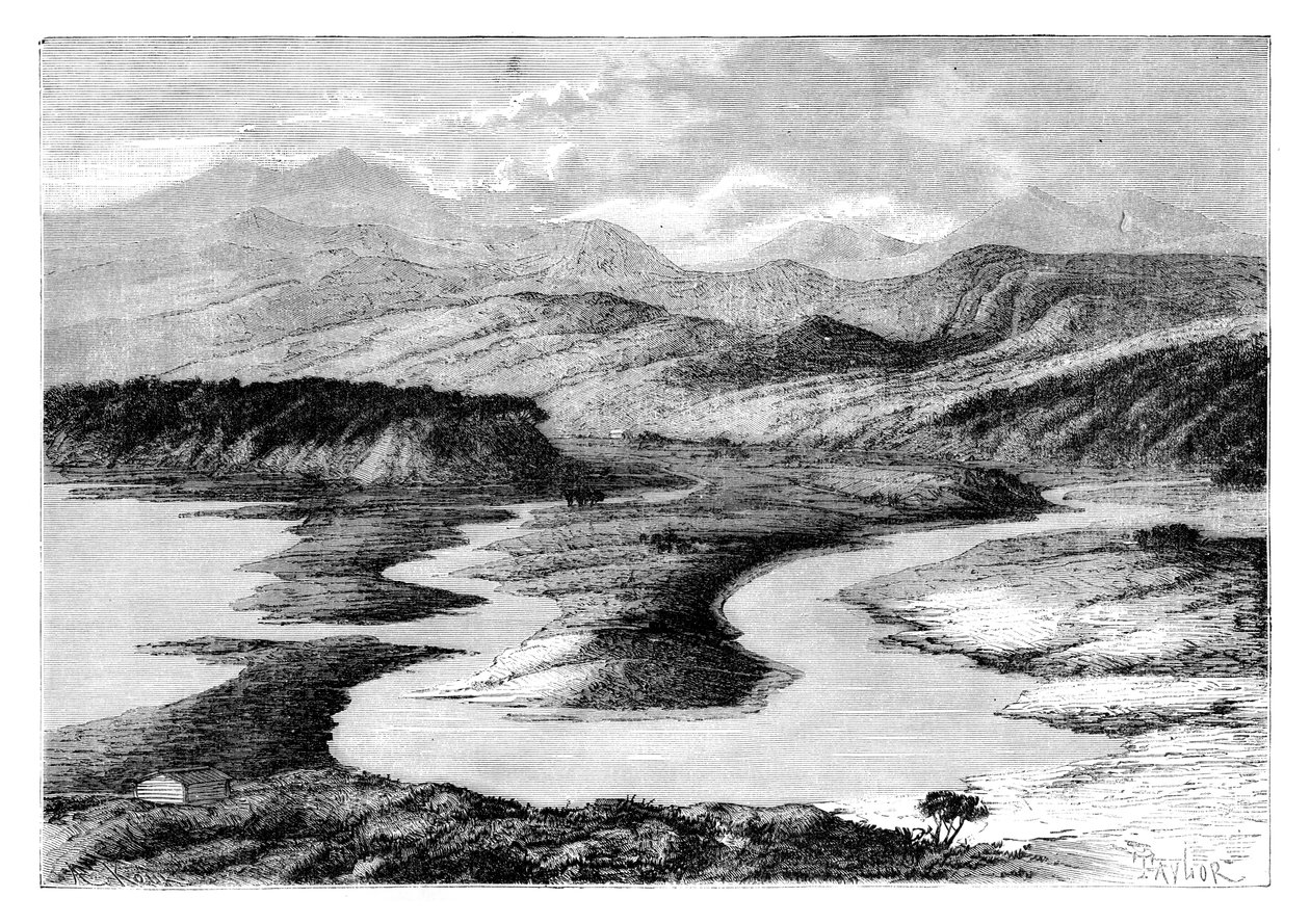 De Dui Vallei, Sachalin, Rusland, 1895 door Armand Kohl