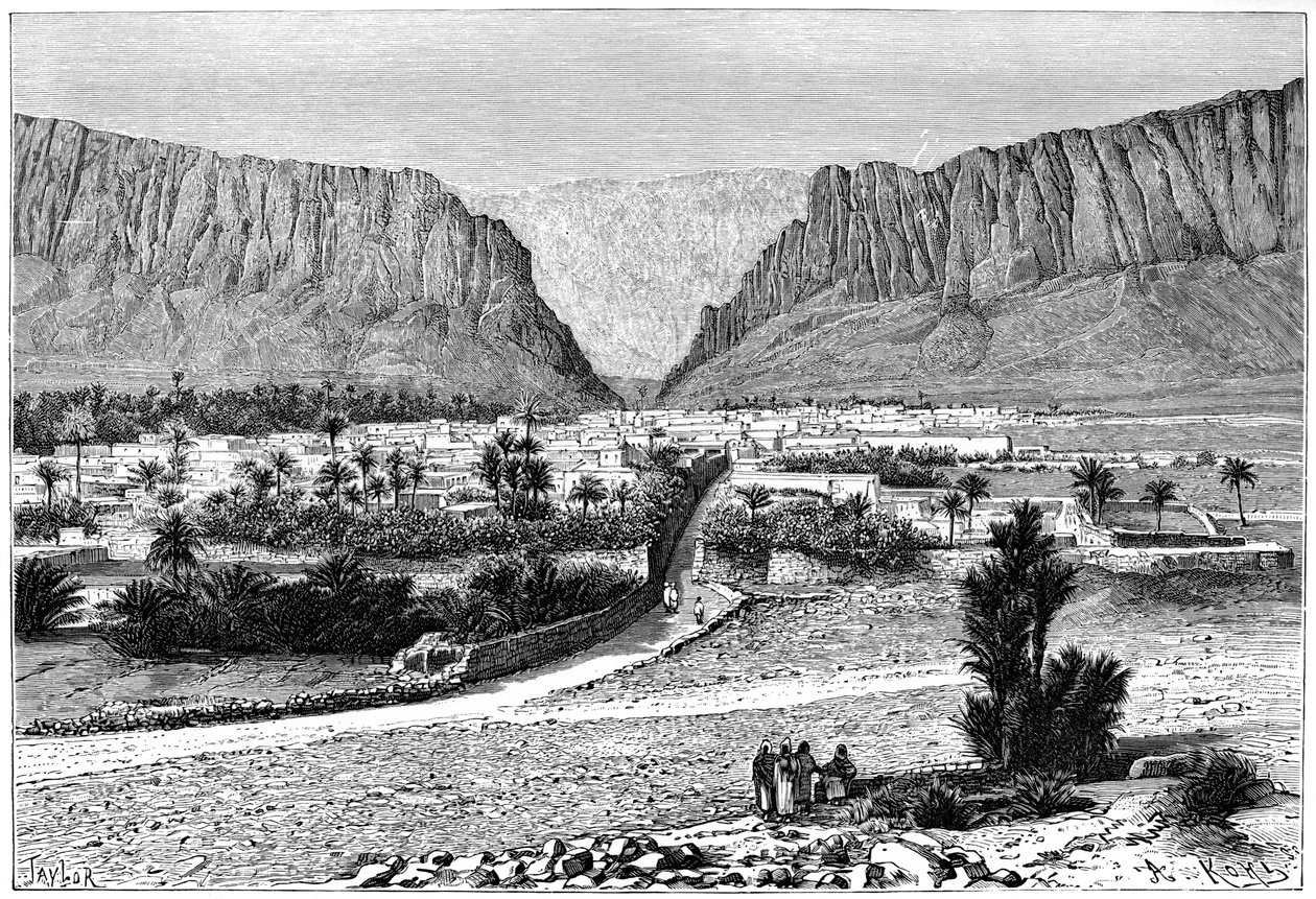 De El-Kantara kloof, Tunesië, 1895 door Armand Kohl
