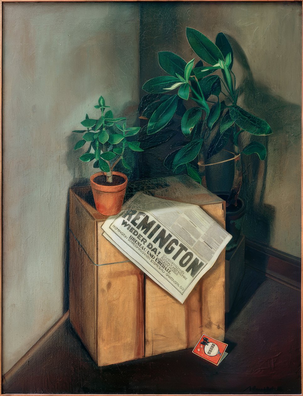 Stilleven met krant door Arno Henschel