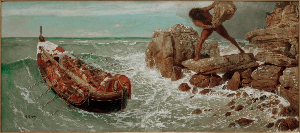 Odysseus en Polyphemus door Arnold Böcklin