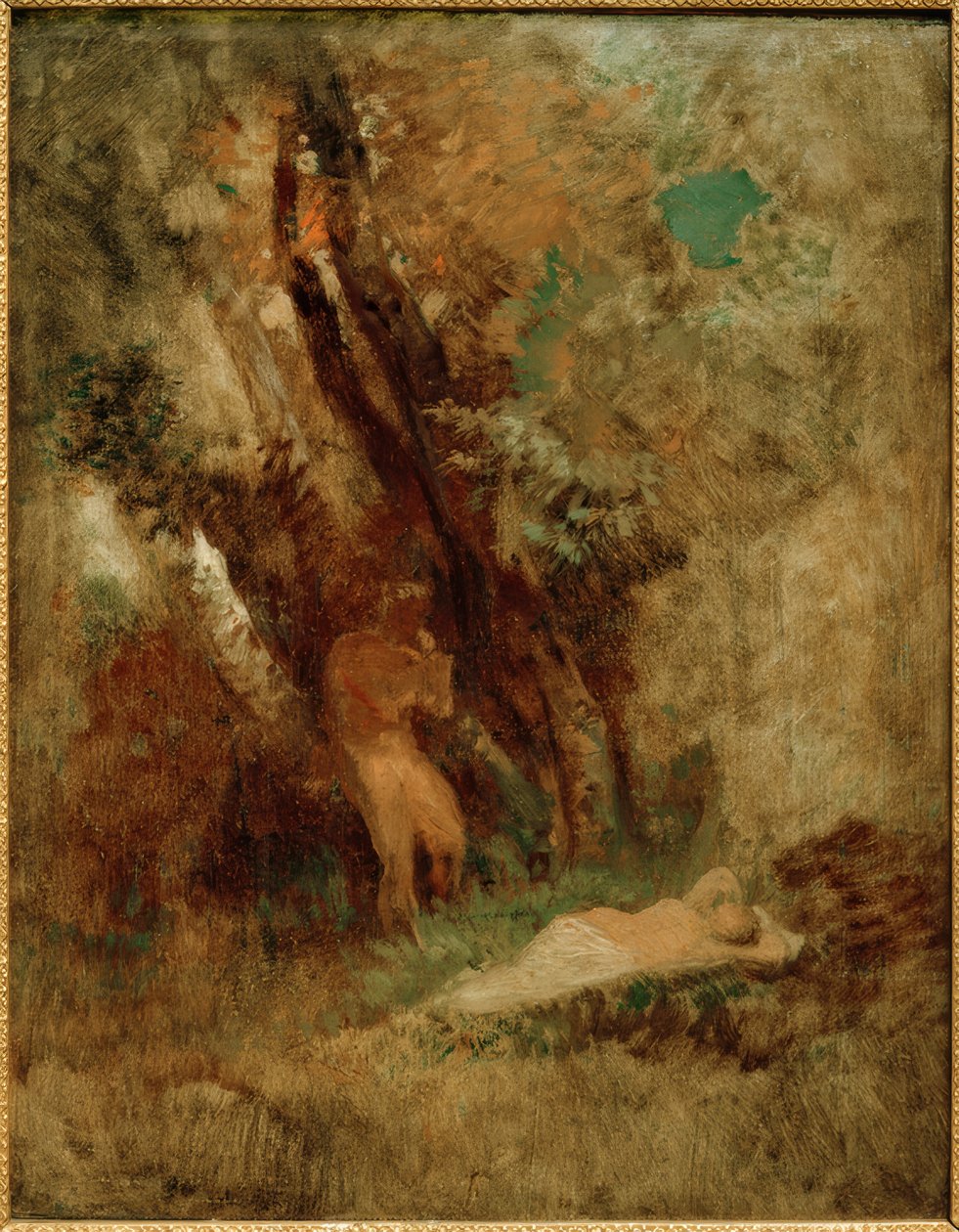 Boslandschap door Arnold Böcklin