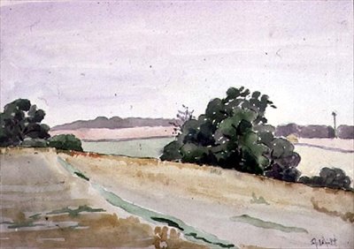 Landschap door Arnold 1867 1931 Bennett