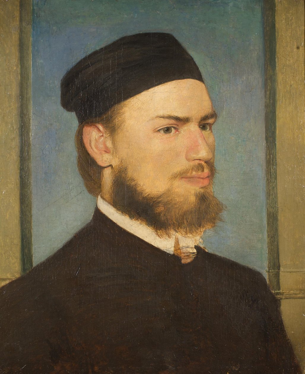 De schilder Franz von Lenbach door Arnold Böcklin