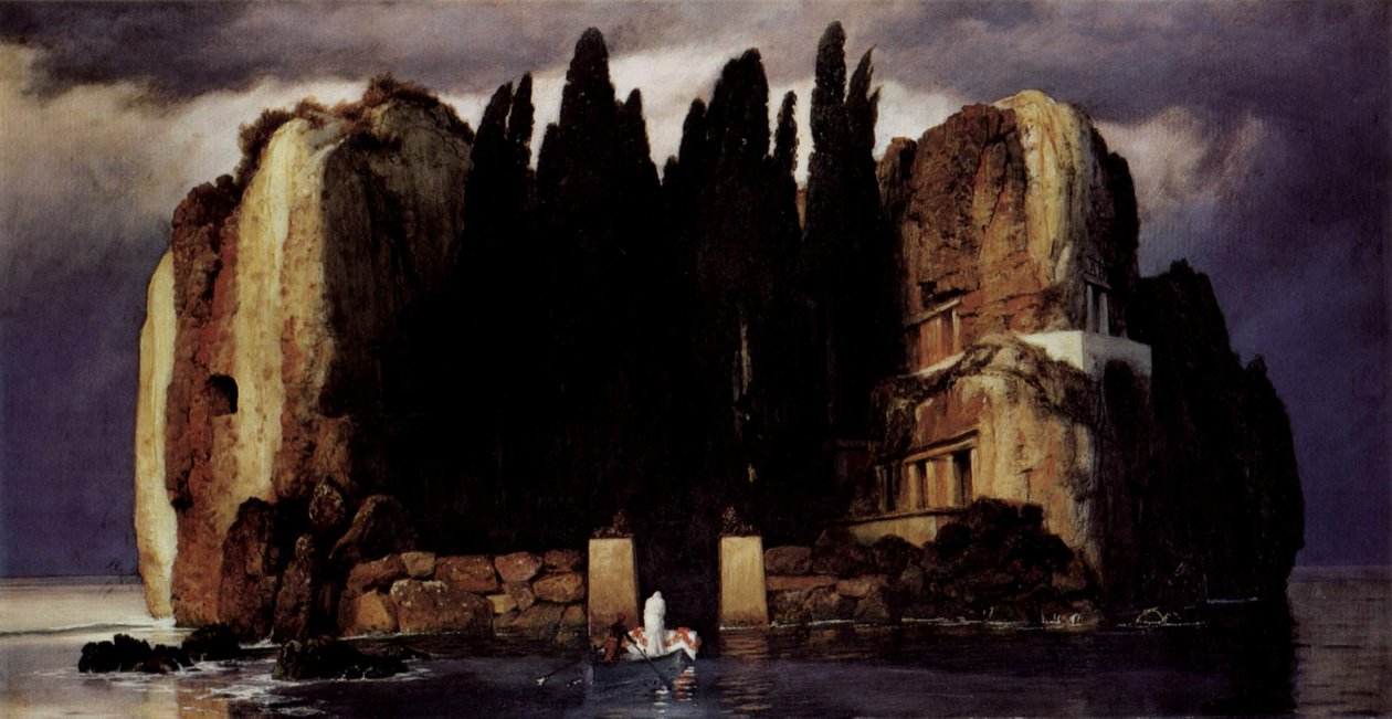 Duits: Die Toteninsel Eiland van de Doden door Arnold Böcklin