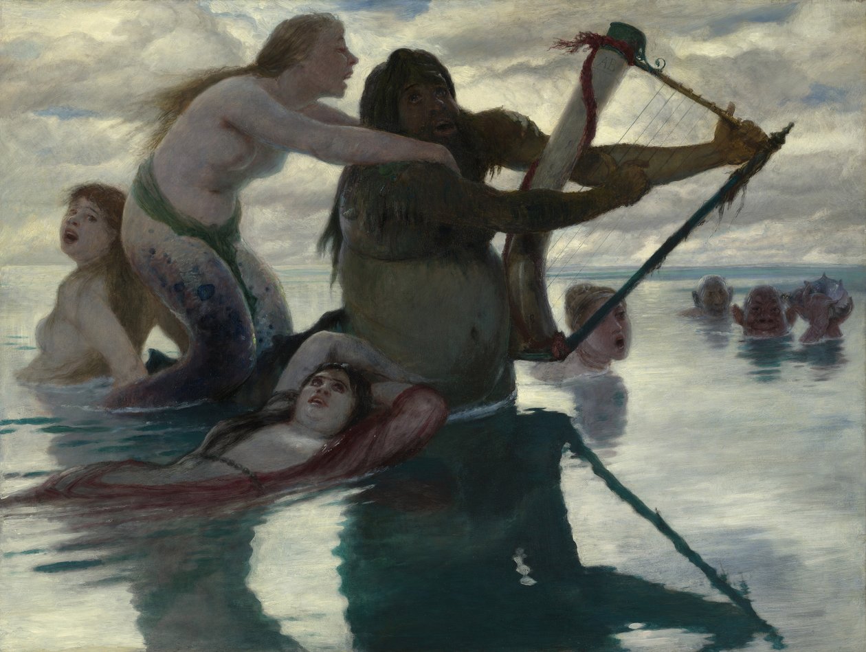 In de Zee, 1883 door Arnold Böcklin