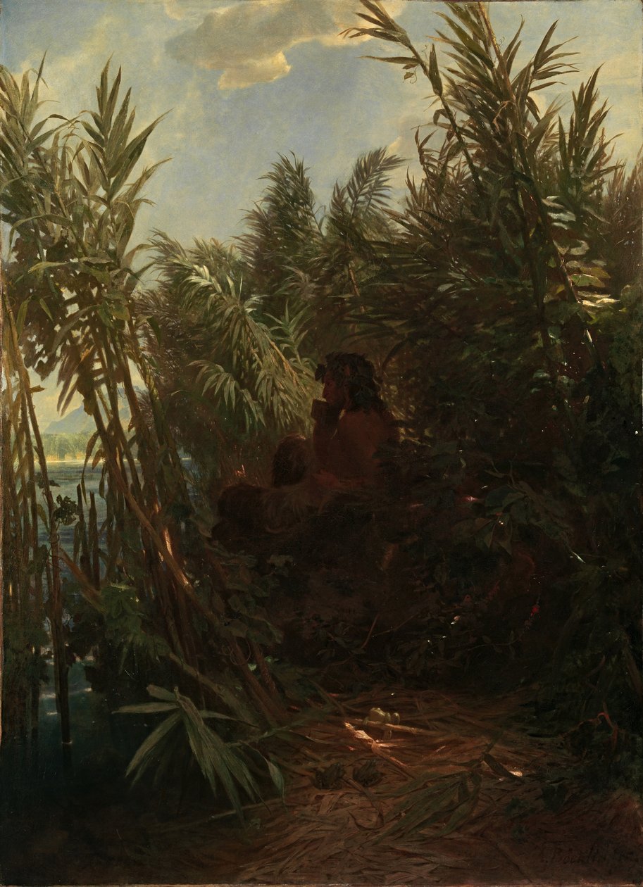 Pan in het Riet, 1856-1857 door Arnold Böcklin