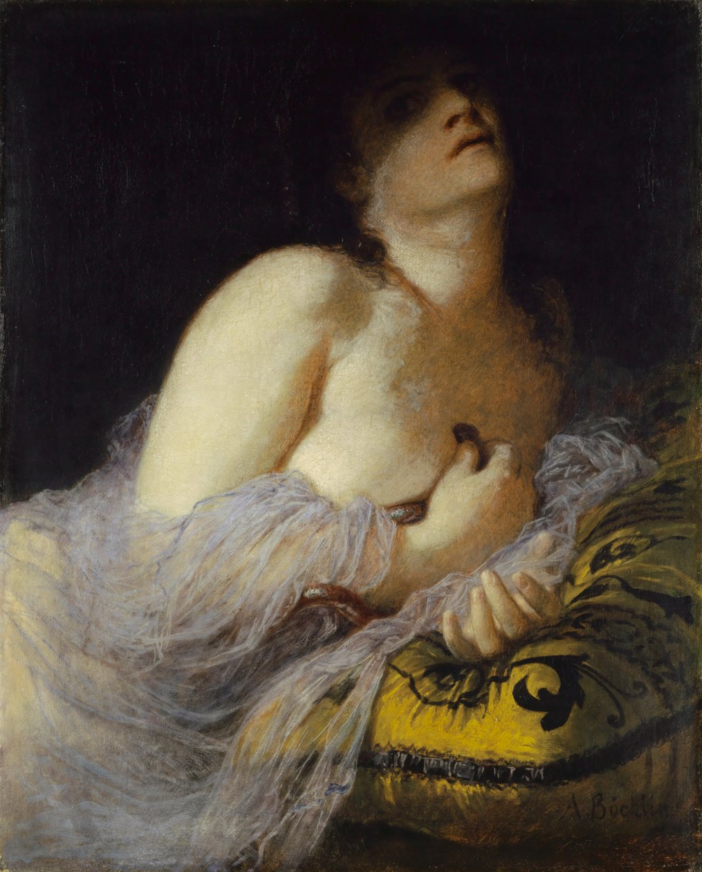 De Dood van Cleopatra (eerste versie) door Arnold Böcklin
