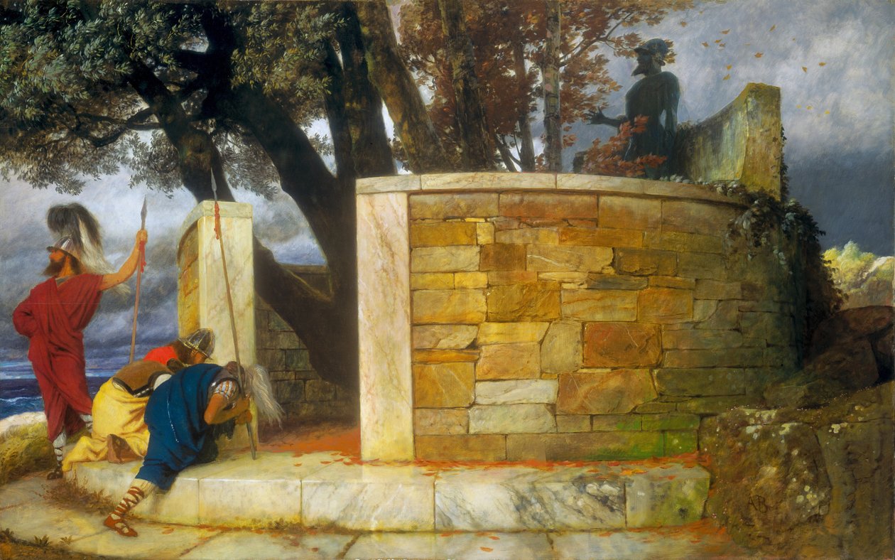Het Heiligdom van Hercules door Arnold Böcklin