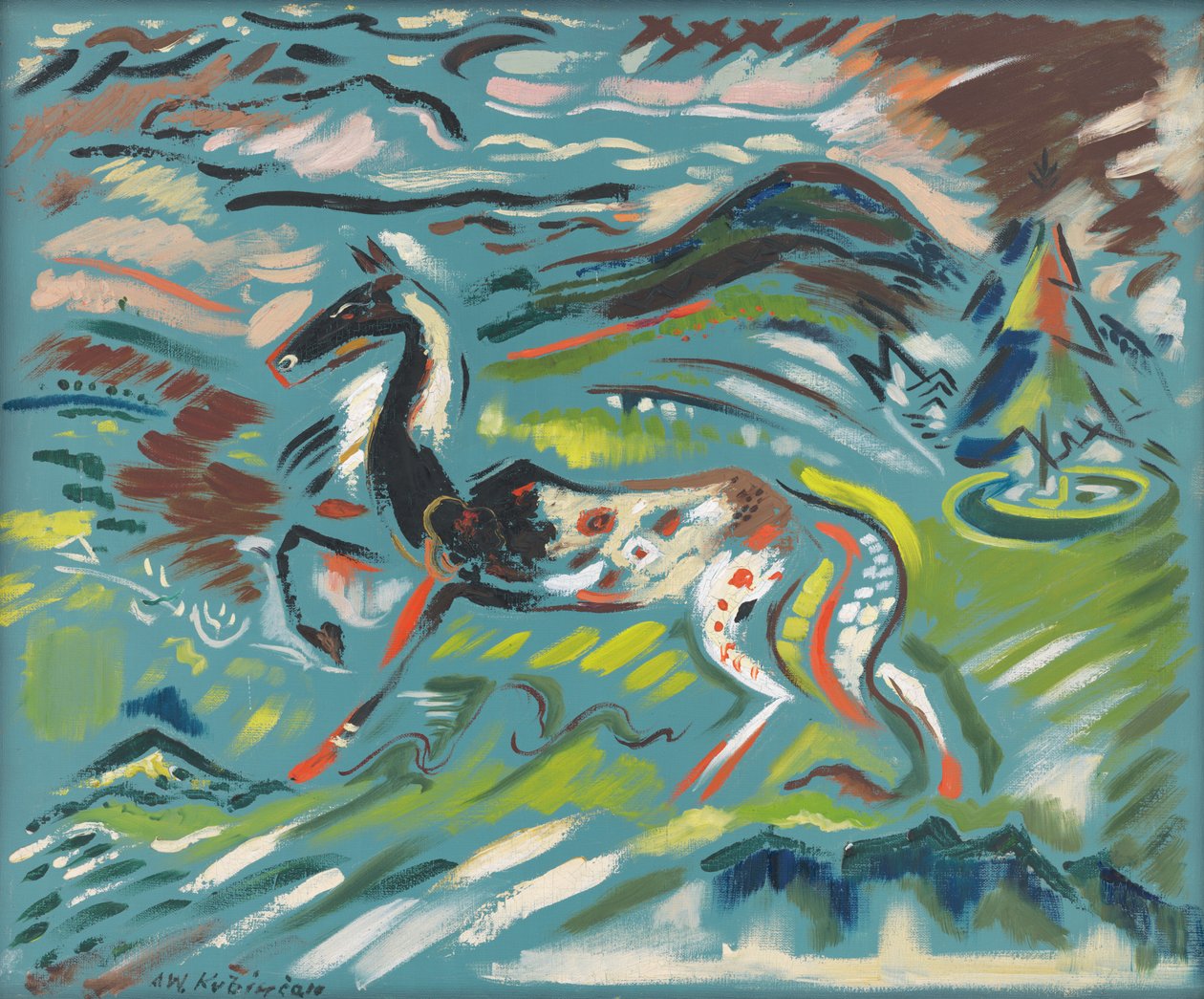 Paard, c.1940 door Arnold Peter Weisz Kubincan