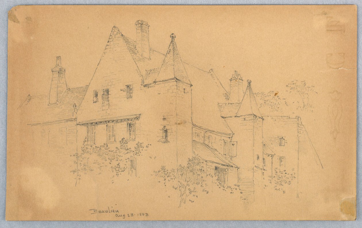 Schets van Beaulieu door Arnold William Brunner