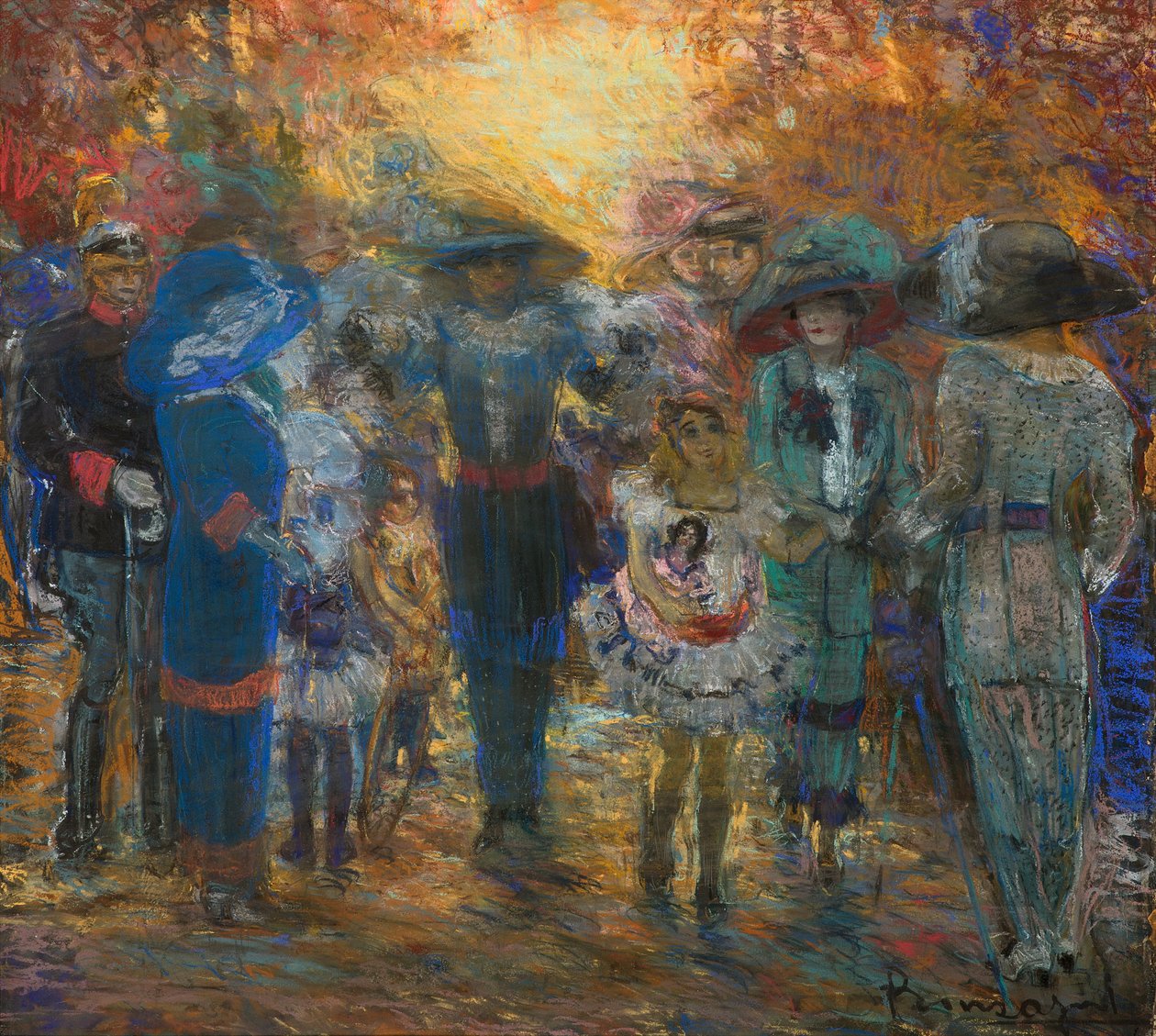 Mondaniteit, ca. 1911 door Aroldo Bonzagni