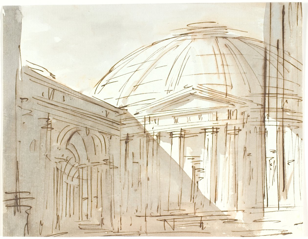 Een ronde constructie (Pantheon?) door Aron Wallick