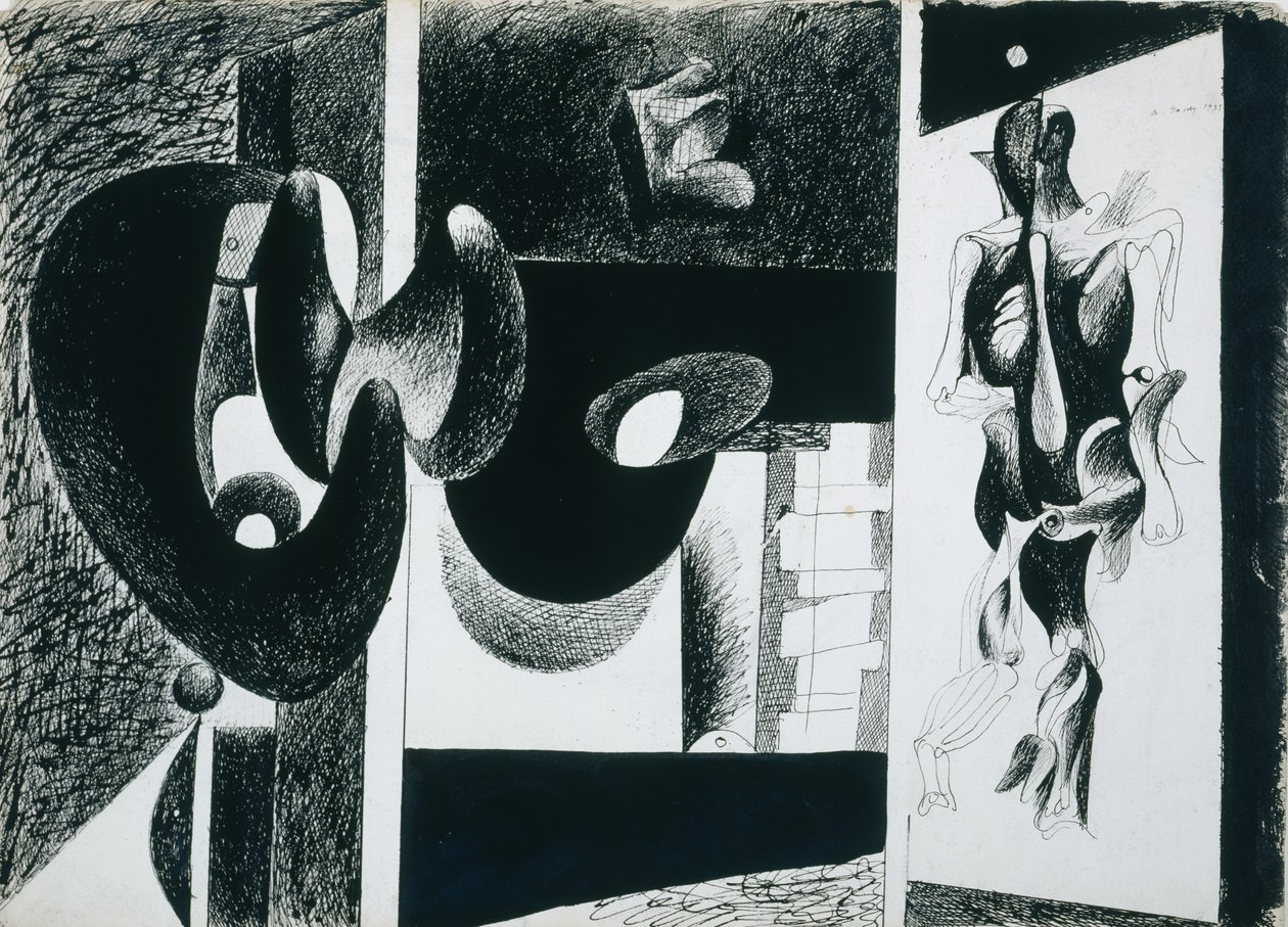 Nacht, Enigma en Nostalgie door Arshile Gorky