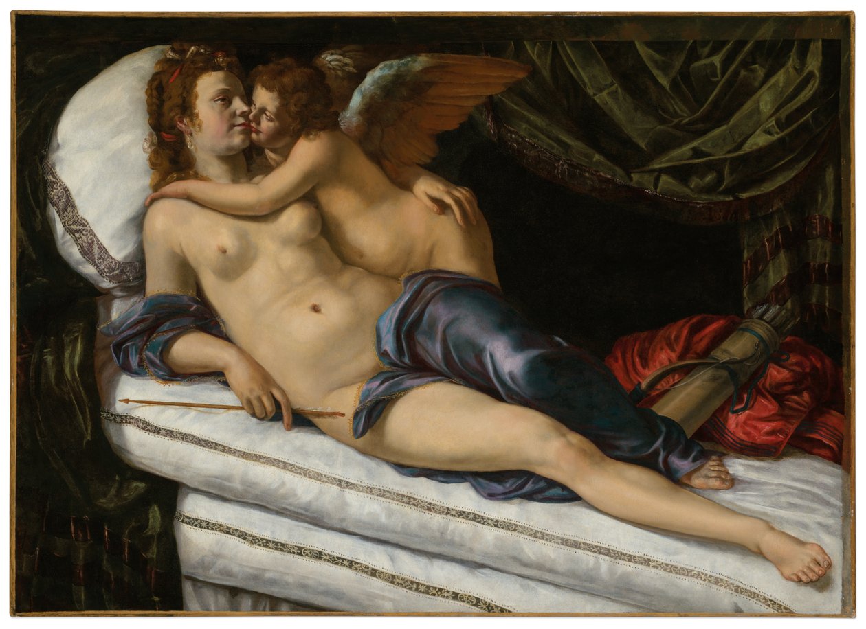 Venus en Cupido door Artemisia Gentileschi